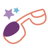 2 stars and an abstract shape icons