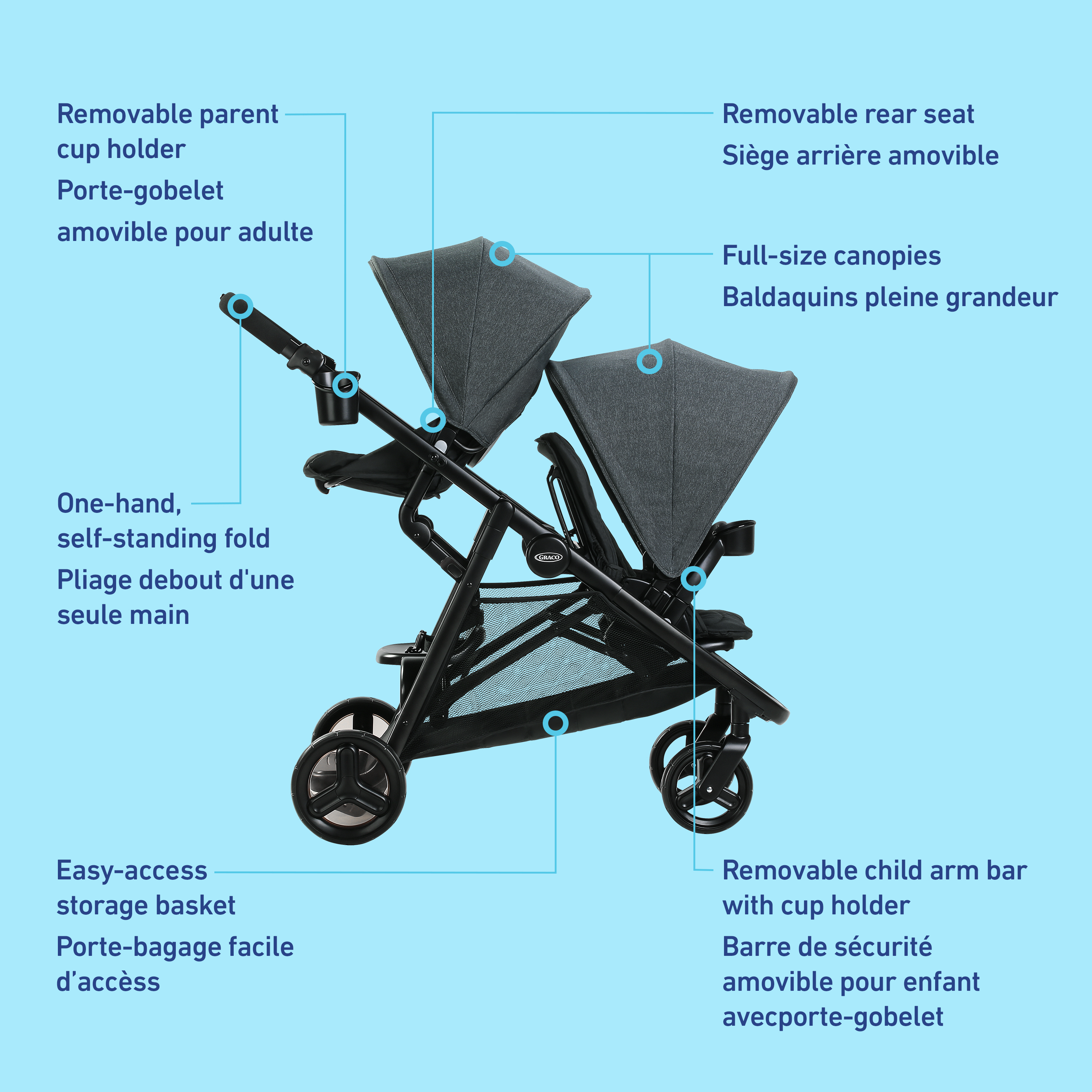 Ready2Grow™ 2.0 Double Stroller | Graco Baby