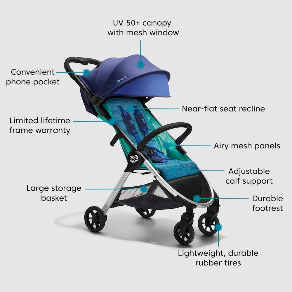 city tour™ stroller, coastal Baby Jogger