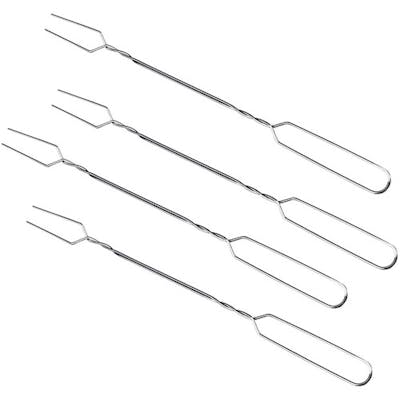 20" Metal Skewer Toaster Forks, Set of 4