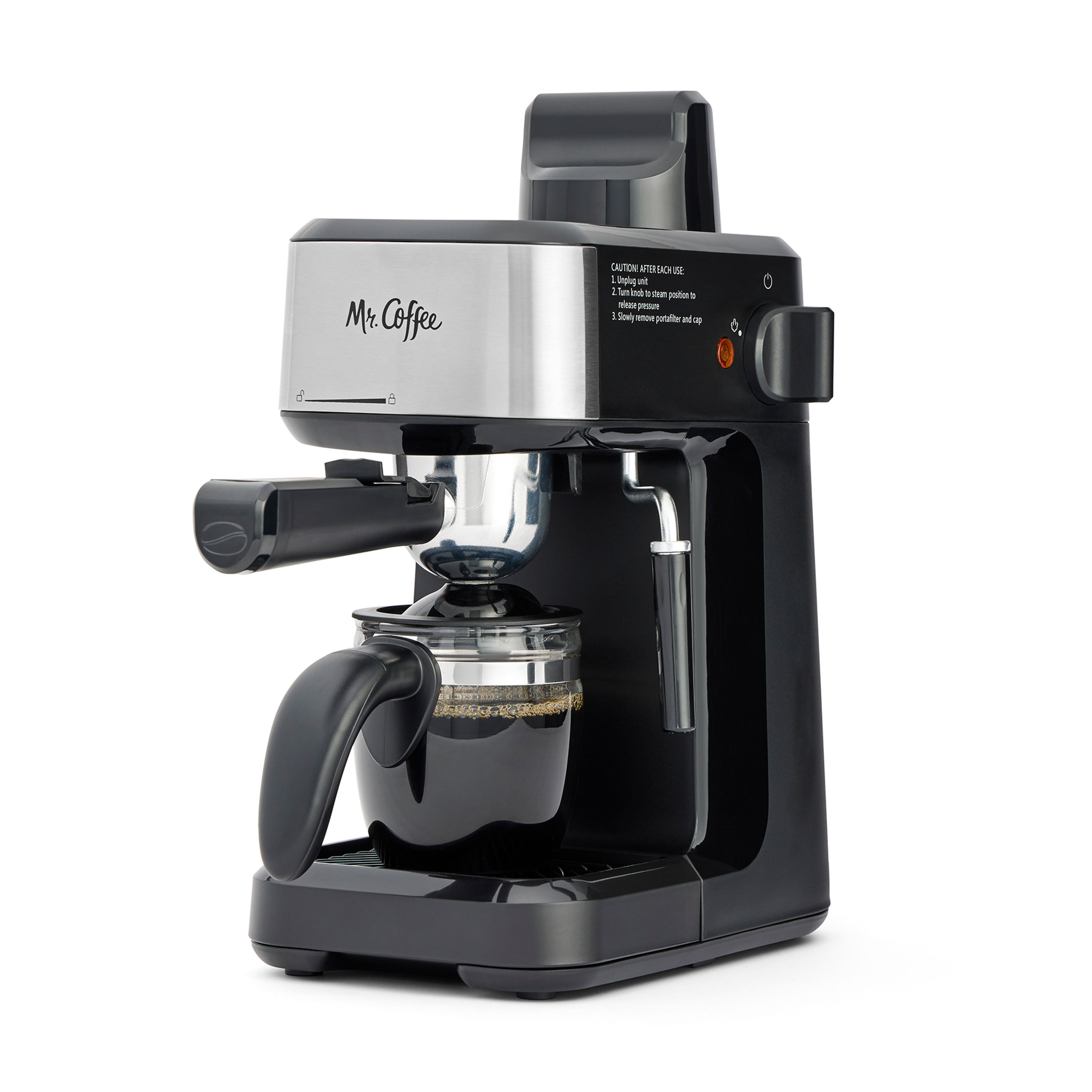 Mr. Coffee® 4-Shot Steam Espresso Machine, Cappuccino Maker, and
