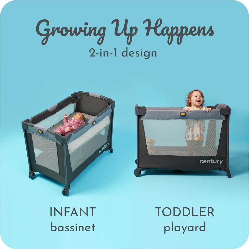 Century Travel On™ 2-in-1 Compact Playard with Bassinet Century Baby