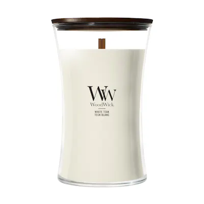 White Teak Candle