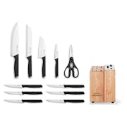 Select by Calphalon Antimicrobial Self-Sharpening 12-Piece Cutlery Set with SilverShield® Knife Handles