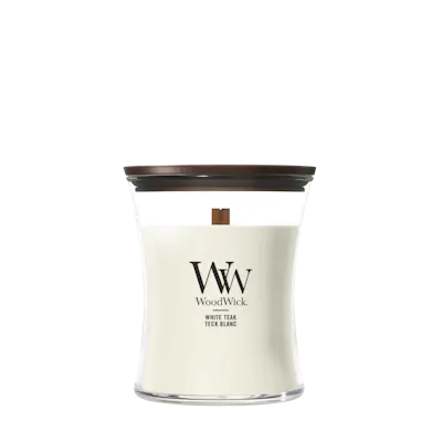 White Teak Kerze