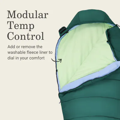 Cozy 30&deg;F Sleeping Bag with Integrated Liner