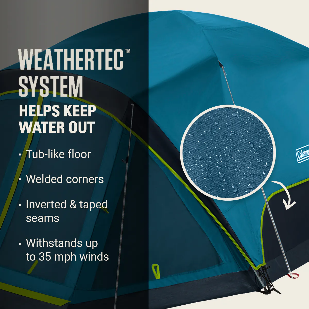 Skydome™ 4-Person Screen Room Camping Tent with Dark Room