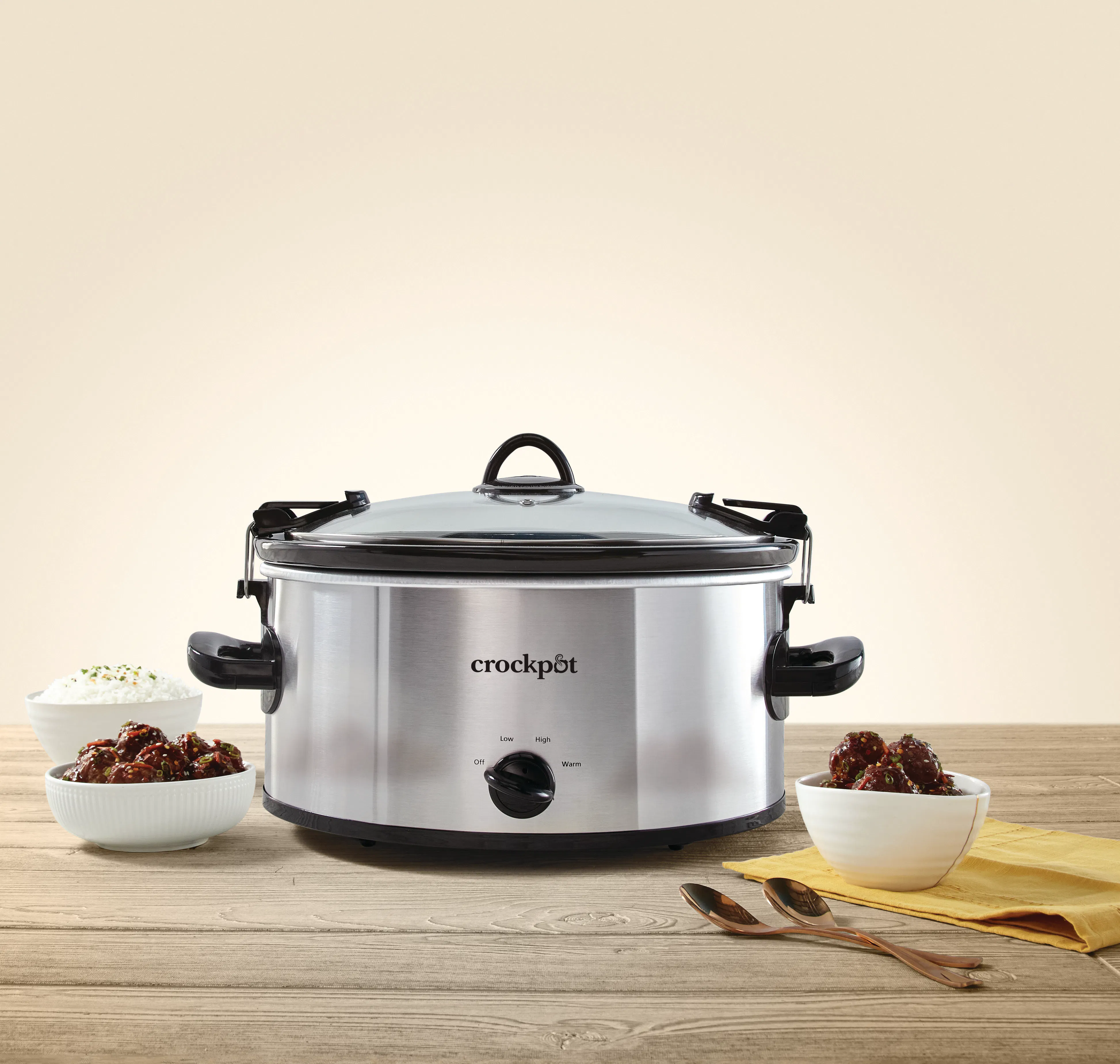 Crock-Pot® Manual 6-Quart Cook & Carry® Slow Cooker, Silver 