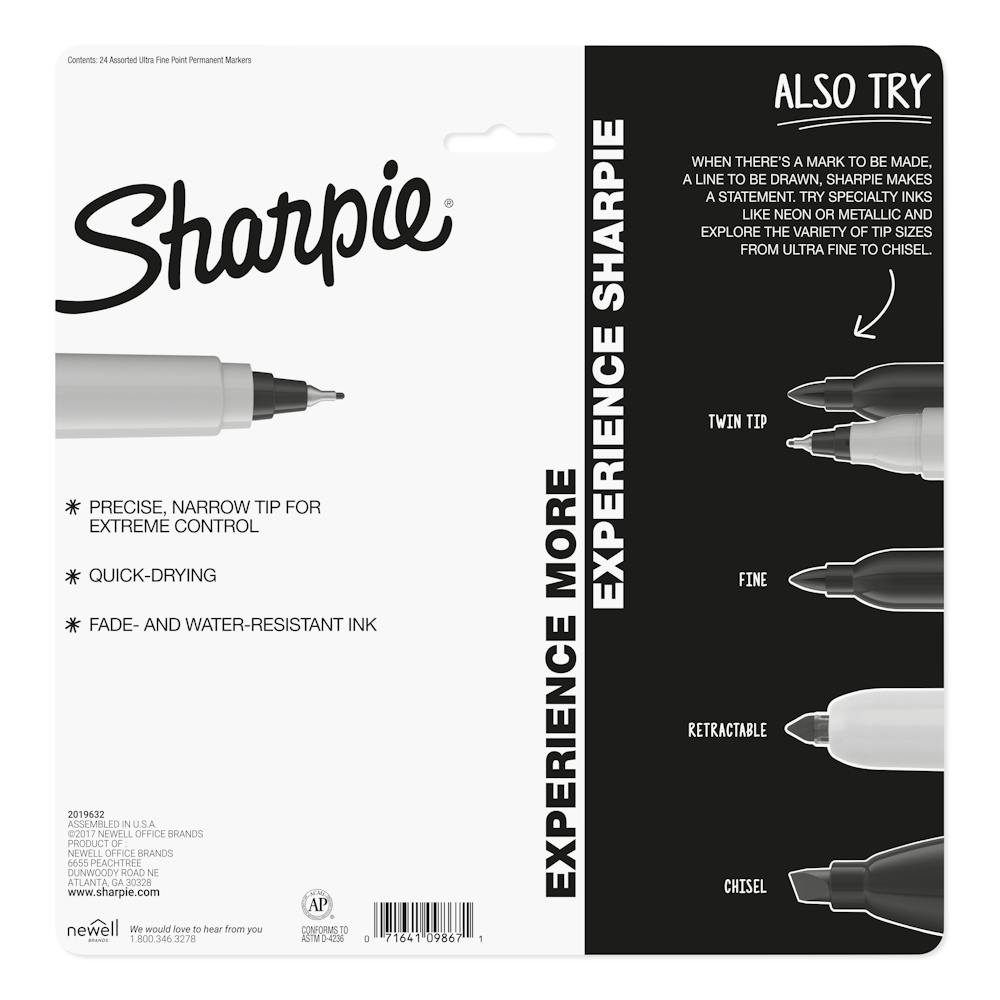 Sharpie Permanent Markers, Color Burst, Ultra Fine Point Sharpie